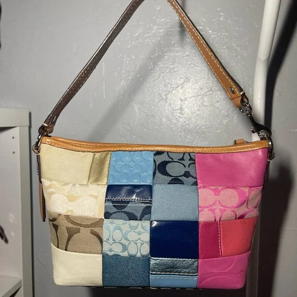 Coach Colorful Patchwork Shoulder Bag - Picture 2 of 7